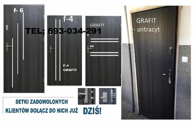 Drzwi wejściowe- zewnętrzne do mieszkań z montażem