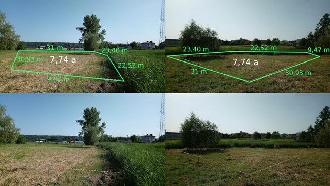 3 działki 20.26 a w Krasnem z warunkami zabudowy