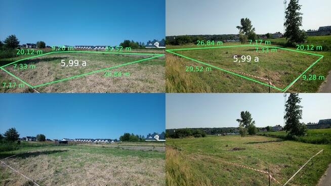 3 działki 20.26 a w Krasnem z warunkami zabudowy