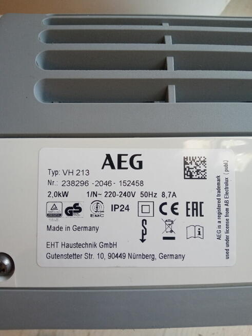 Termowentylator AEG VH 213 LCD