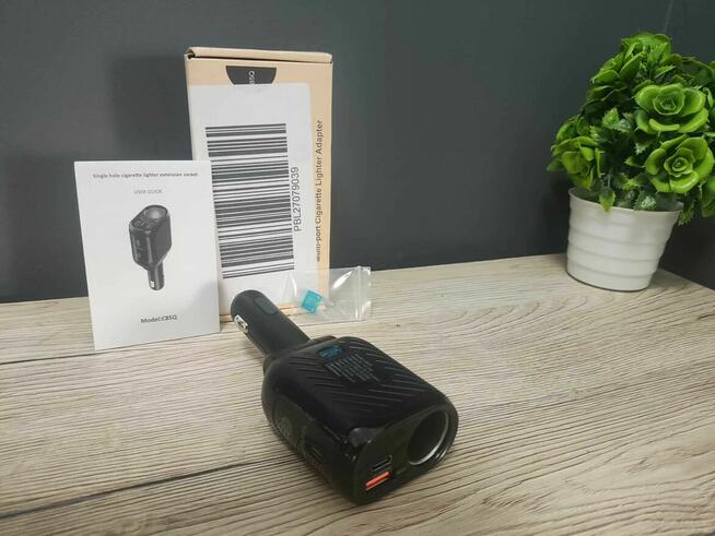 Ładowarka Rozdzielacz Gniazda Zapalniczki USB-C samochodowa