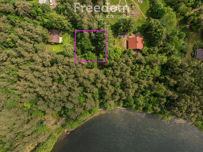 50 m do jeziora! | prąd i woda przy działce