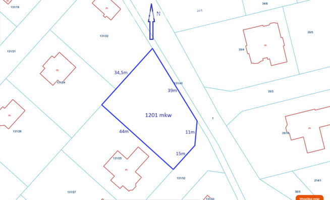 Działka budowlana z pełnym uzbrojeniem