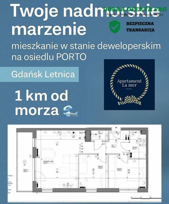 Mieszkanie przy morzu, stan deweloperski