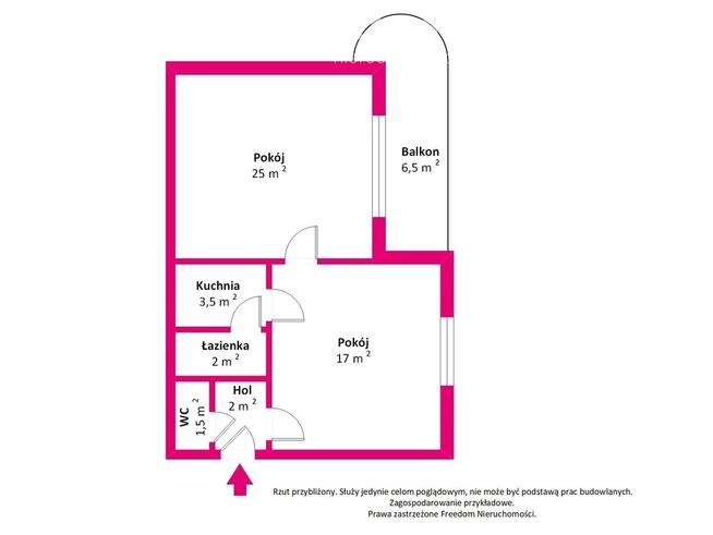 2 pokoje, do generalnego remontu, 52 m2, 2 piętro