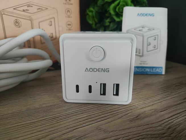 Kostka Rozgałęźnik Adapter USB C Przedłużacz Elektryczny