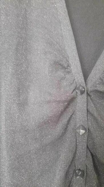 Drapowany sweterek na guziki George srebrny 38 /40