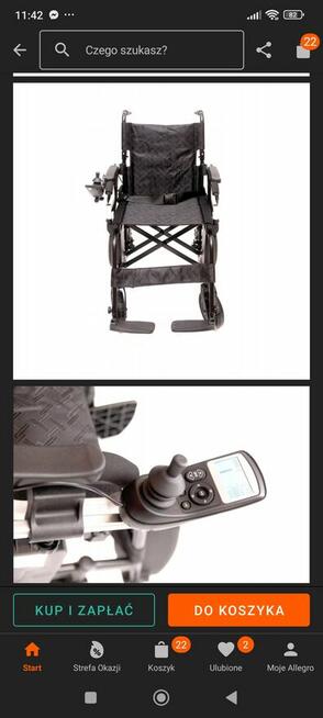 Wózek inwalidzki elektryczneelektryczne