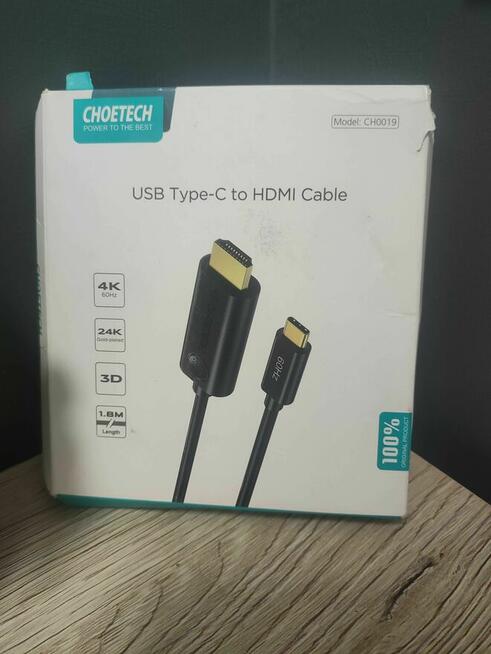 Kabel Choetech Przewód USB-C HDMI CH0019 adapter Przejściówka