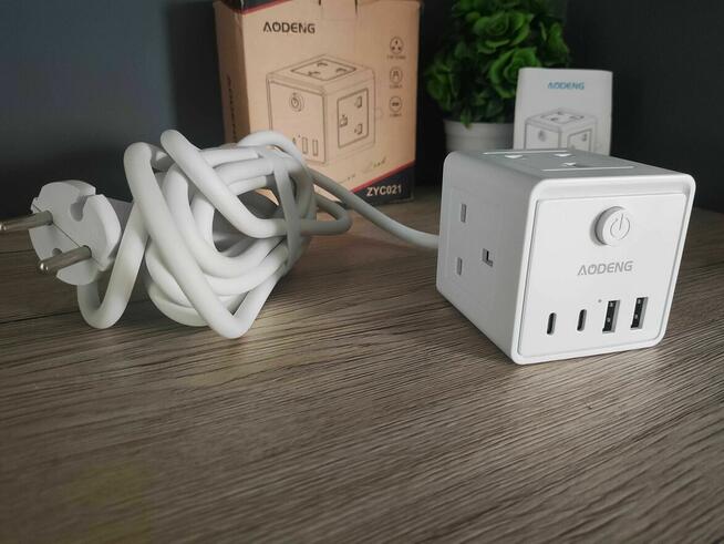 Kostka Rozgałęźnik Adapter USB C Przedłużacz Elektryczny