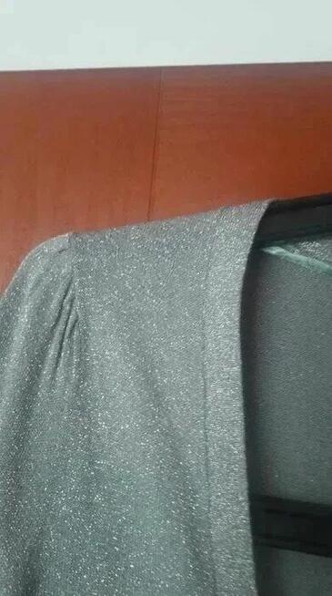 Drapowany sweterek na guziki George srebrny 38 /40