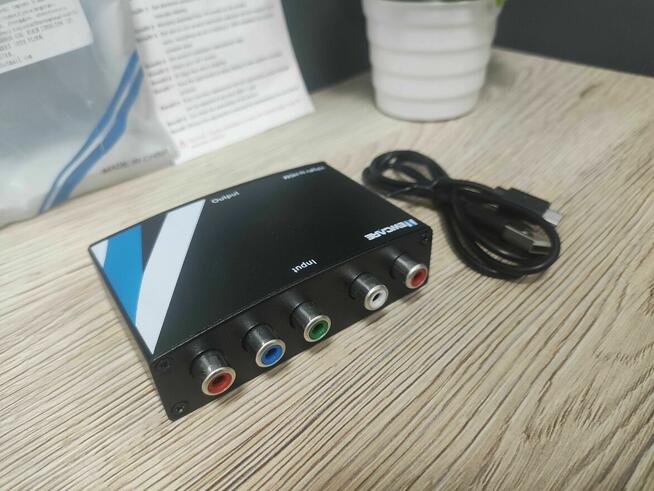 Konwerter adapter Component chinch HDMI konsoli PS2 PS3 DVD