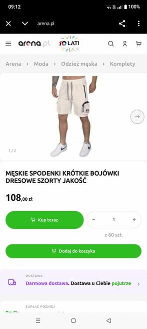 Nowe Spodenki męskie bojówki :+ gratis Polecam