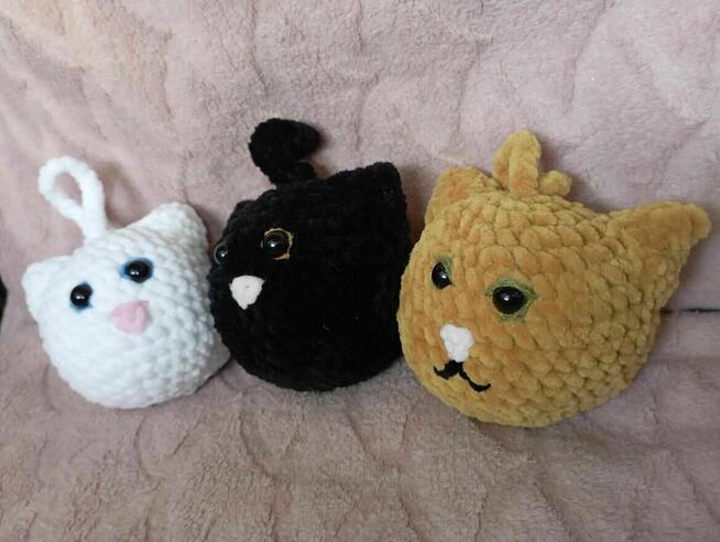 Zawieszka pluszowa kot amigurumi