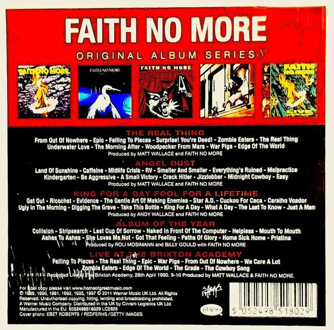 Polecam Zestaw 5 Płyt CD FAITH NO MORE 5 Albumów CD