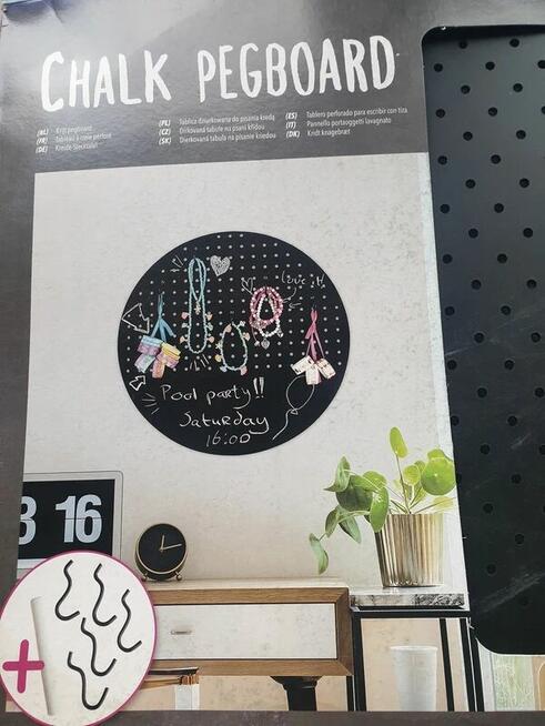 Chalk pegboard tablica czarna + kreda