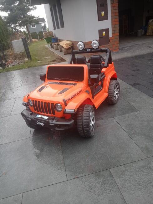 Jeep Wrangler Rubicon 4x4 na akumulator dla dzieci Pomarańcz