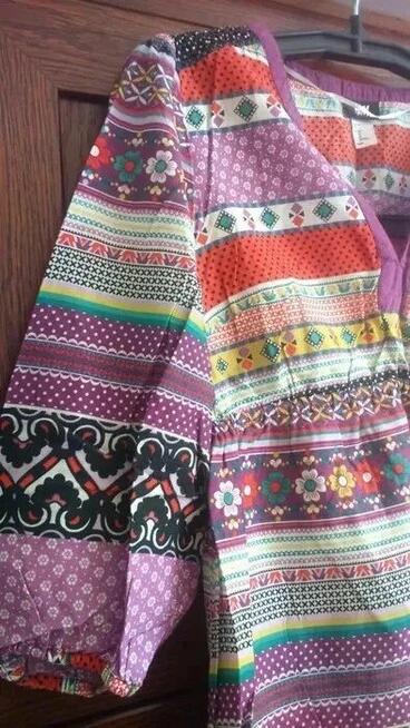 Sukienka szmizjerka khaki falbanki M