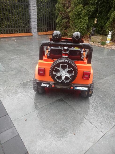 Jeep Wrangler Rubicon 4x4 na akumulator dla dzieci Pomarańcz
