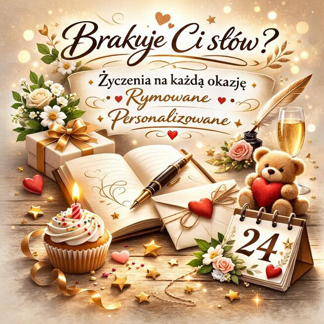 Spersonalizowane życzenia na każdą okazję - również rymowane