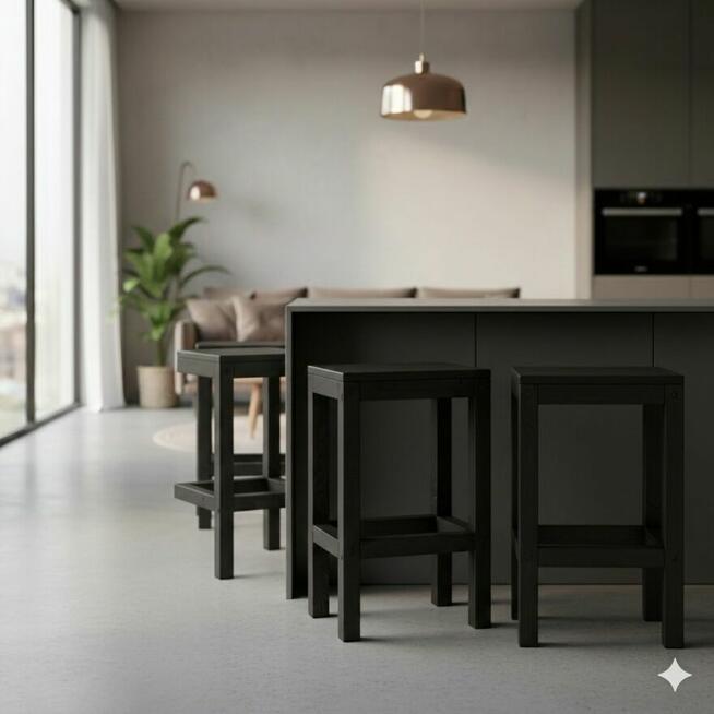 Hoker drewniany / krzesło barowe / stołek barowy – styl LOFT