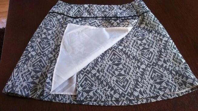 Spódnica stalowa z podszewką HM trapez na zakładkę mini 36