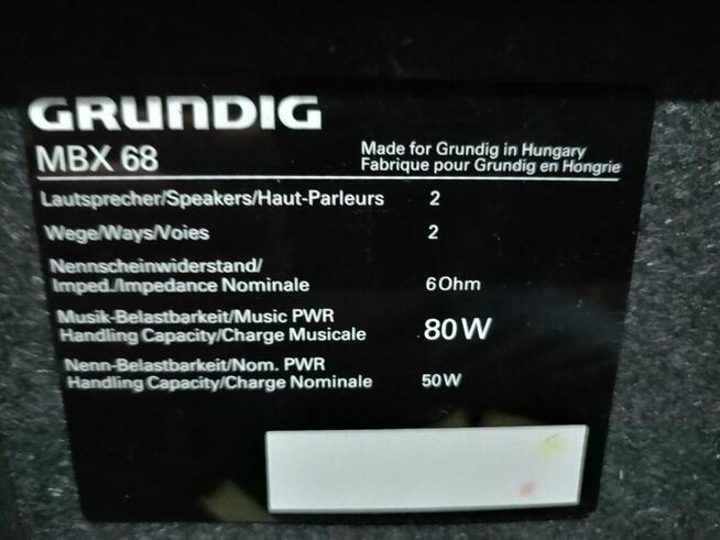 Kolumny GRUNDIG 80 Watt 6 Ohm Vintage