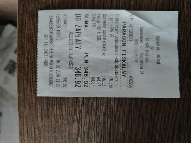 Sprzedam nowy bojler elektryczny 30L