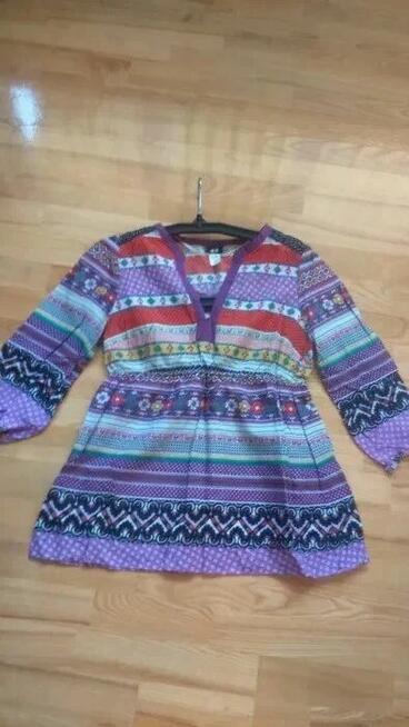 Sukienka szmizjerka khaki falbanki M