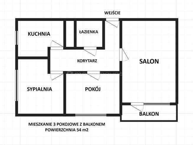 Mieszkanie 3 pokojowe z balkonem w niskim bloku.