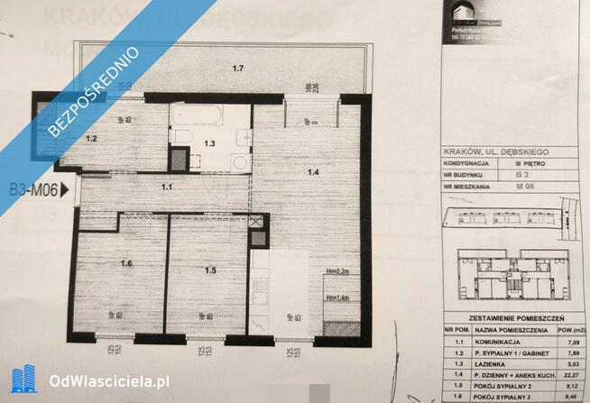 Sprzedam mieszkanie 61m2 Kraków Opatkowice