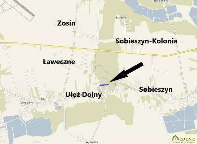 Działka leśna Ułęż