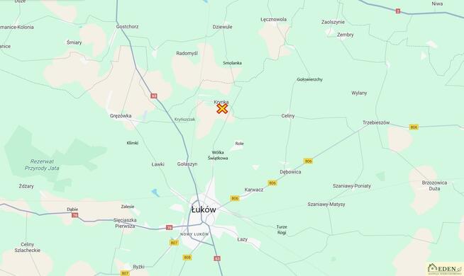 Działka budowlana Krynka gm. Łuków, Kwiatowa