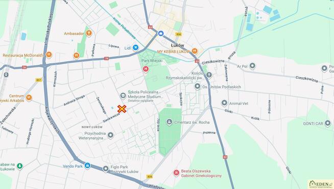 Działka budowlana Łuków, Sienkiewicza