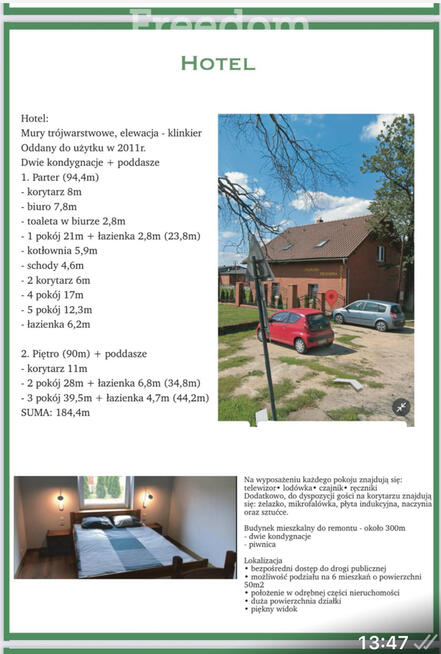 Centrum 6,5 ha Szprotawy / zabudowane/działki