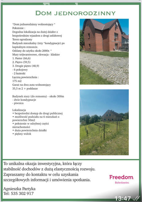 Centrum 6,5 ha Szprotawy / zabudowane/działki
