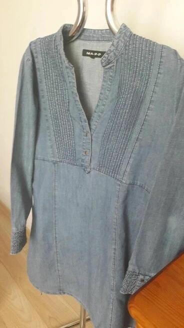 Tunika jeansowa Mapp koszula dżins XL niebieska