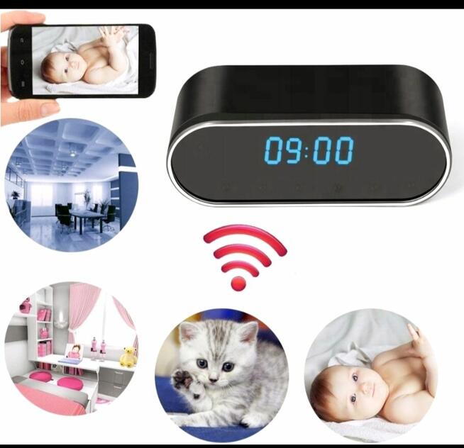 Zegarek budzik mini kamera