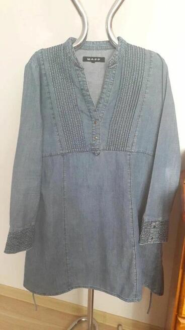 Tunika jeansowa Mapp koszula dżins XL niebieska