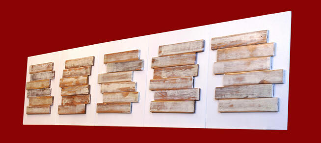 Panele ścienne naturalne drewno na MDF 50x50cm