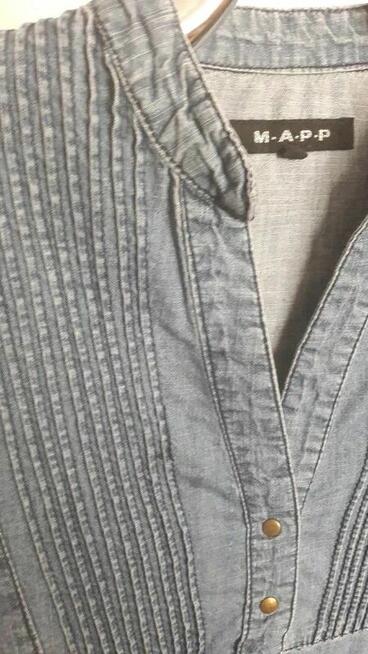 Tunika jeansowa Mapp koszula dżins XL niebieska
