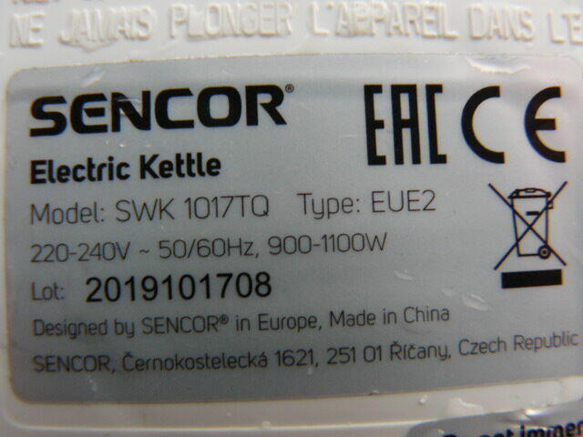 Czajnik el.Sencor 1 litr 20 zl