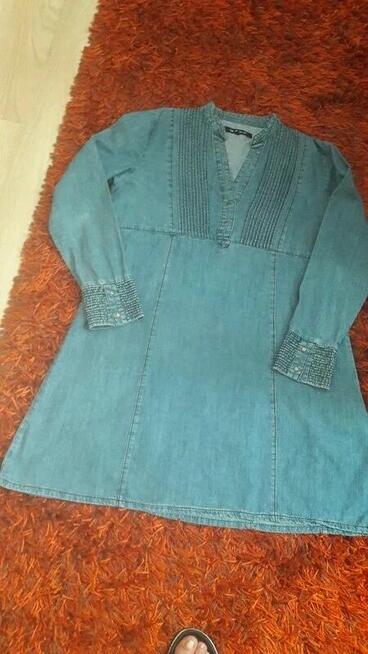 Tunika jeansowa Mapp koszula dżins XL niebieska