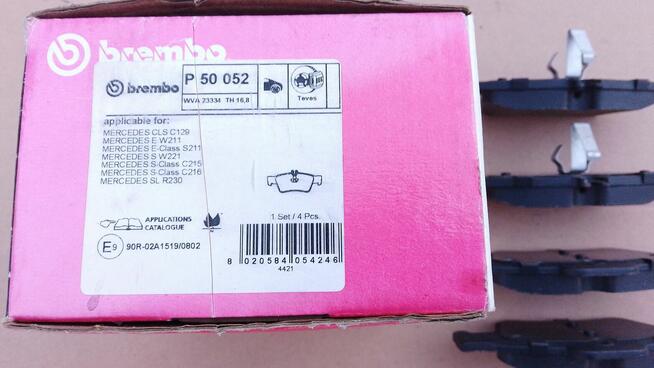 Klocki hamulcowe tył Mercedes W211 S211 C215 C216 SL R230