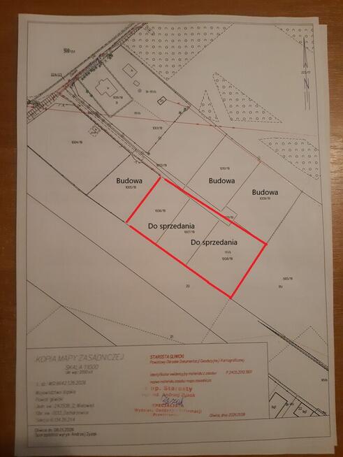 Działka blisko Gliwic w okolicy Pyskowic i Toszka 1040 m