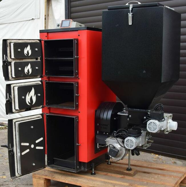 kociol podajnik groszek+pellet+ drewno 20 kw do 220 m
