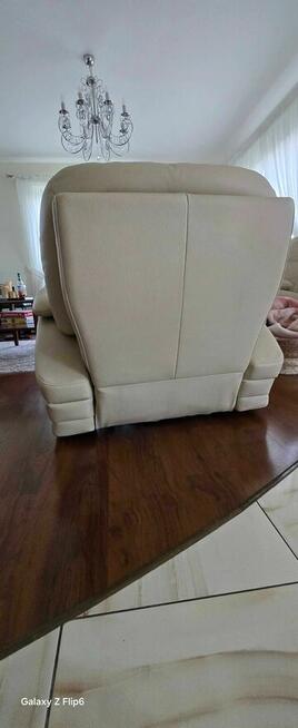 Kanapa + 2 fotele skóra naturalna