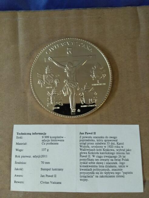 54. Medal z serii wybitni papieże nowożytni J. P. 2