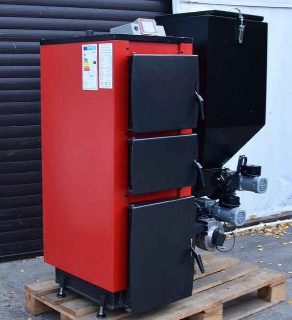 kociol piece 25 kw do 300 m pellet+groszek + drewno kociol