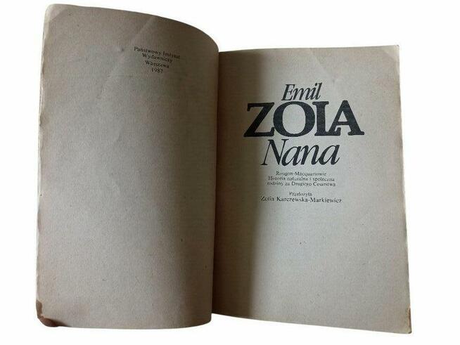 Emil Zola: Nana wyd. Państwowy Instytut Wydawniczy
